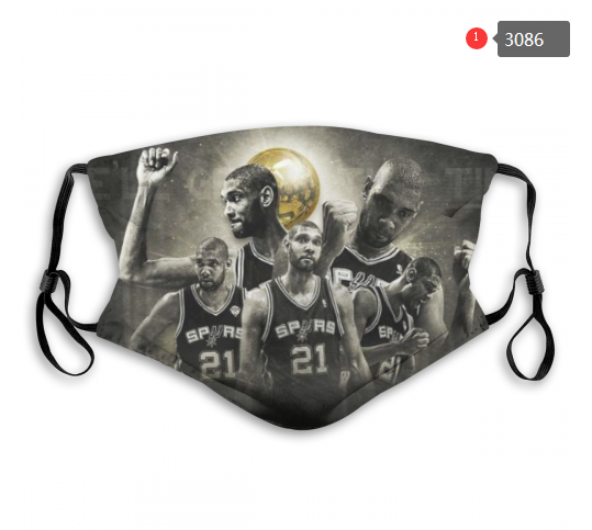 NBA San Antonio Spurs #2 Dust mask with filter->nba dust mask->Sports Accessory
